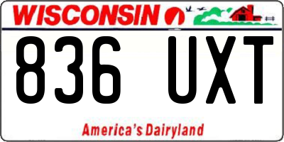 WI license plate 836UXT