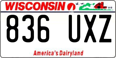 WI license plate 836UXZ