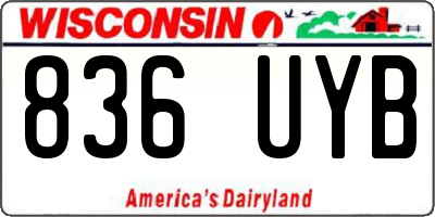 WI license plate 836UYB