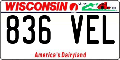 WI license plate 836VEL