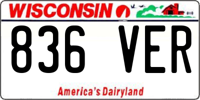 WI license plate 836VER