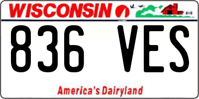 WI license plate 836VES
