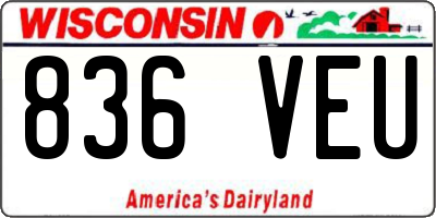 WI license plate 836VEU