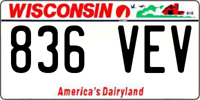 WI license plate 836VEV