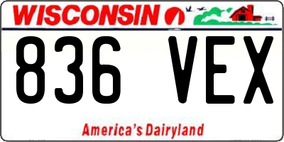 WI license plate 836VEX
