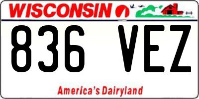 WI license plate 836VEZ