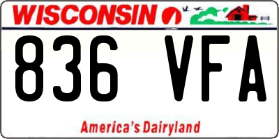WI license plate 836VFA