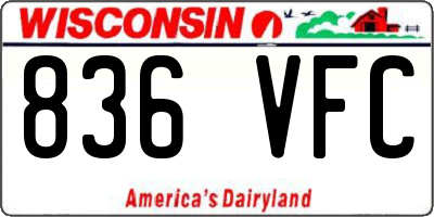 WI license plate 836VFC