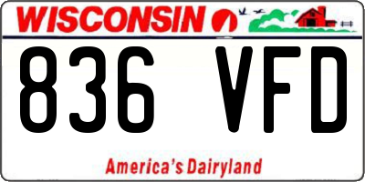 WI license plate 836VFD
