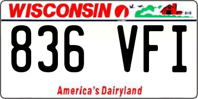 WI license plate 836VFI