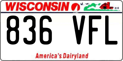 WI license plate 836VFL