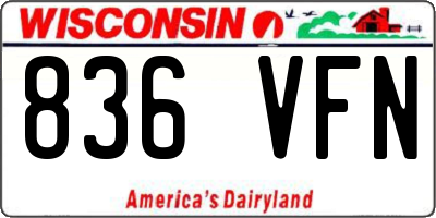WI license plate 836VFN
