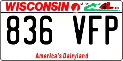 WI license plate 836VFP