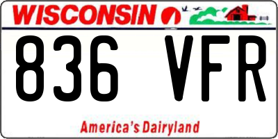 WI license plate 836VFR