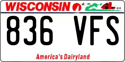 WI license plate 836VFS