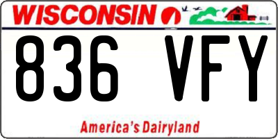 WI license plate 836VFY