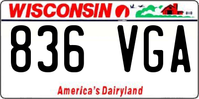 WI license plate 836VGA
