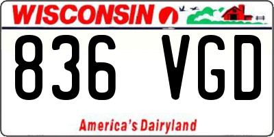 WI license plate 836VGD