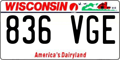 WI license plate 836VGE