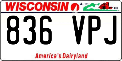 WI license plate 836VPJ