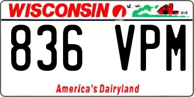 WI license plate 836VPM