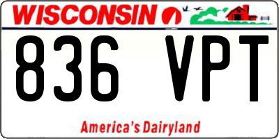 WI license plate 836VPT
