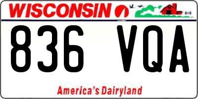 WI license plate 836VQA
