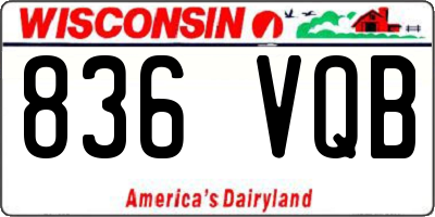 WI license plate 836VQB