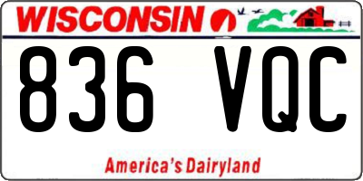 WI license plate 836VQC
