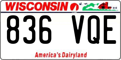 WI license plate 836VQE