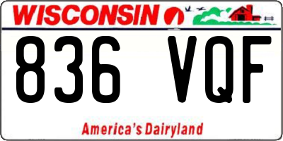 WI license plate 836VQF
