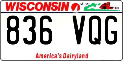 WI license plate 836VQG