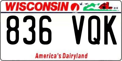 WI license plate 836VQK