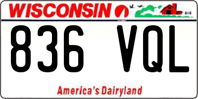 WI license plate 836VQL