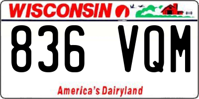 WI license plate 836VQM