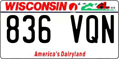 WI license plate 836VQN