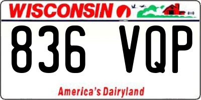 WI license plate 836VQP