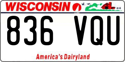 WI license plate 836VQU