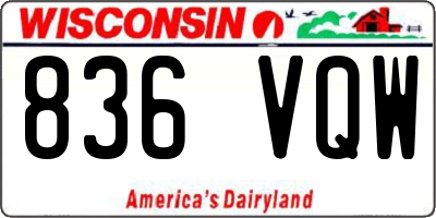 WI license plate 836VQW