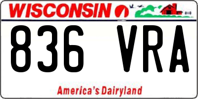 WI license plate 836VRA