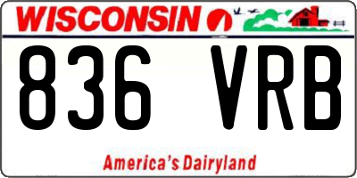 WI license plate 836VRB