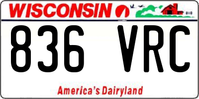 WI license plate 836VRC
