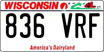 WI license plate 836VRF