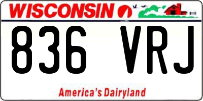 WI license plate 836VRJ