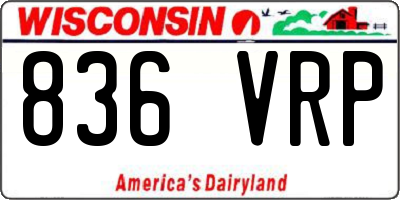 WI license plate 836VRP