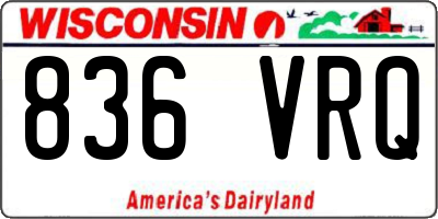 WI license plate 836VRQ