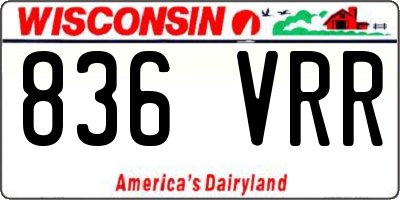 WI license plate 836VRR