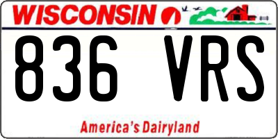 WI license plate 836VRS