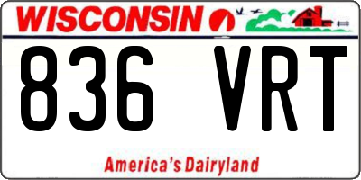 WI license plate 836VRT