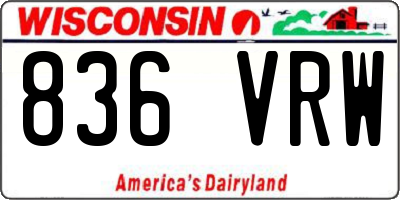 WI license plate 836VRW